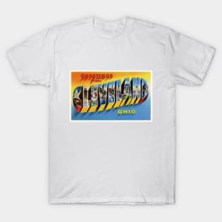 Greetings from Cleveland Ohio, Vintage Large Letter Postcard T-Shirt